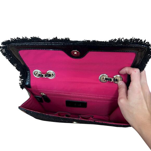 Anne Klein Black Tweed Bag - Picture 3 of 5